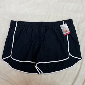 Hanes Black Shorts with White Accent